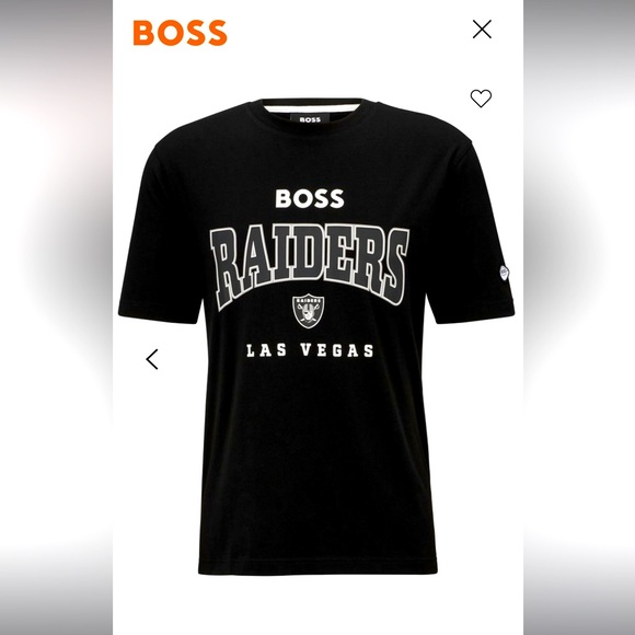 BOSS X NFL Las Vegas Raiders T-Shirts In Black - Picture 1 of 13